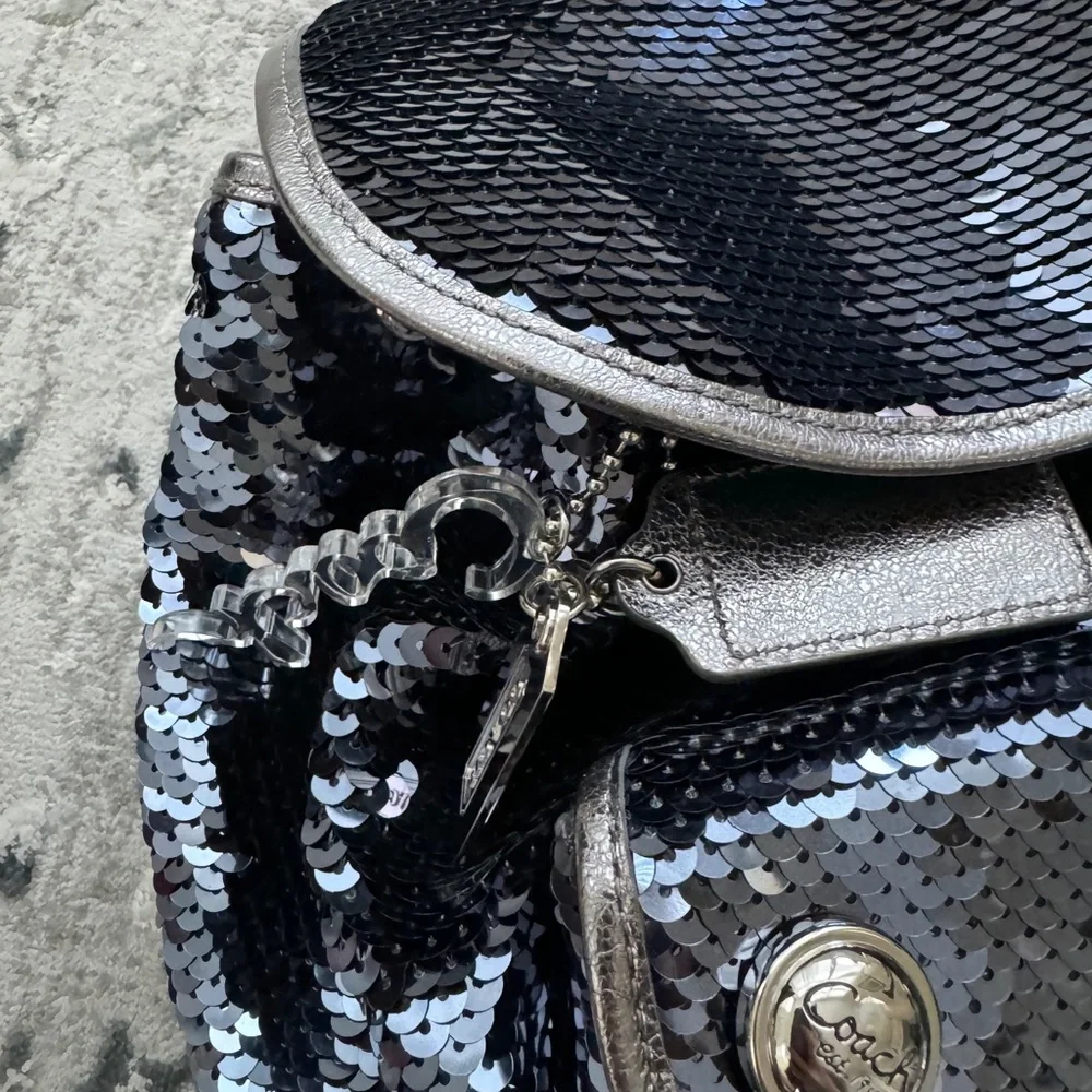 Y2K Coach Limited Edition Poppy Sequin Backpack NWT
